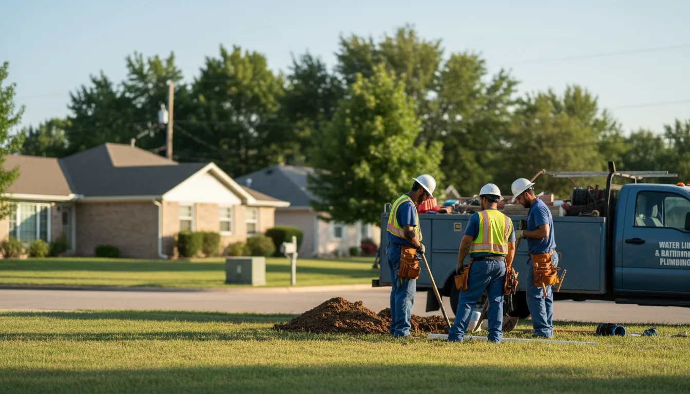 Residential water line and bathroom plumbing service in Saint Francis, KY